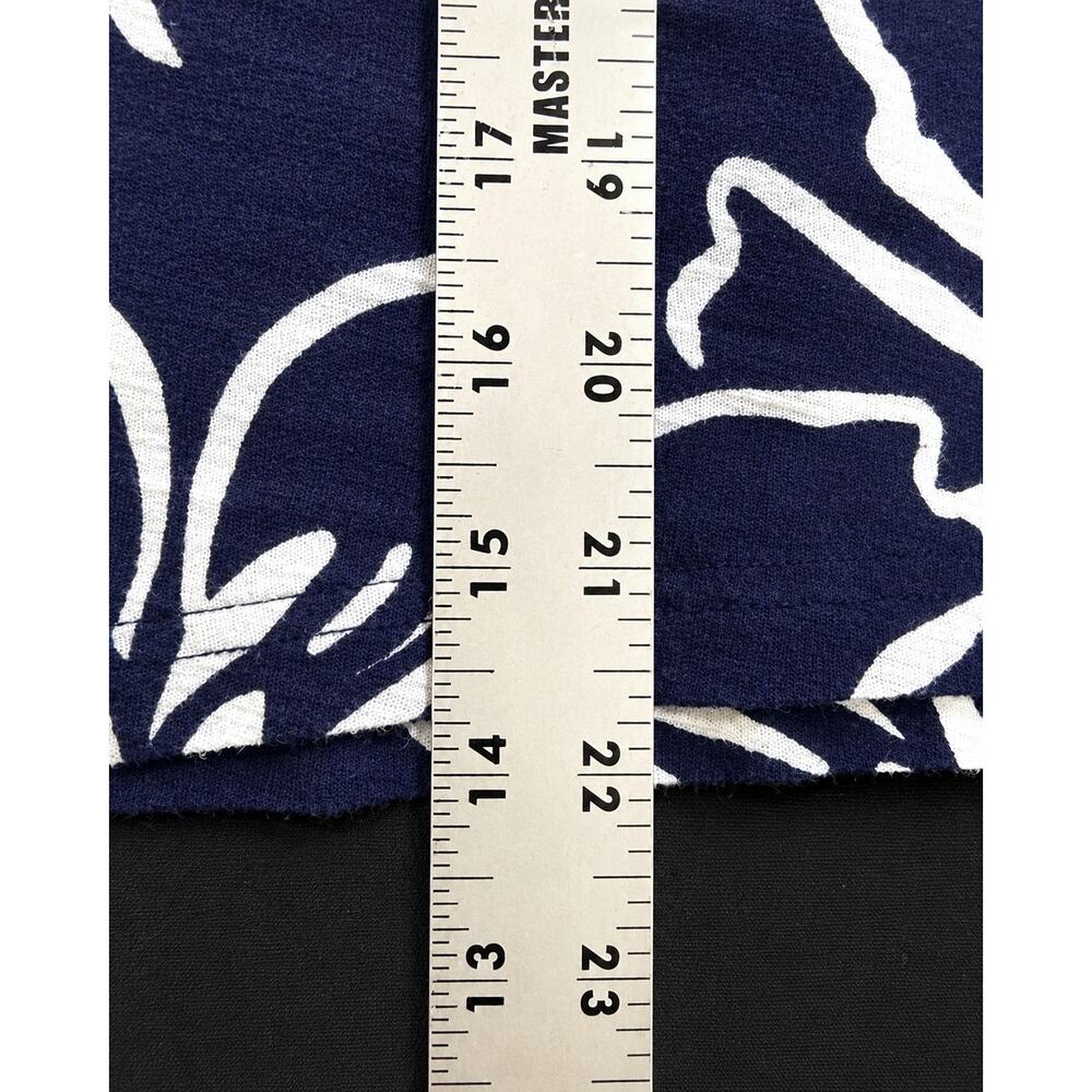 Lilly Pulitzer Top Women’s Small Navy White Floral Cotton Coastal Tee 3/4 Sleeve - Picture 16 of 16